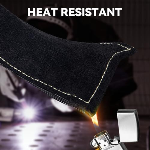 Image of ARCCAPTAIN TIG Welding Torch Cable Cover, MIG Plasma Tig Torch Cover Resistant Leather with Zipper 3.7M (12FT) Length (Pack of 2)