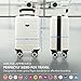 LUGG - Jetset 40cm Suitcase - 40x30x20cm- Ryanair Compatible - Underseat Size - Hard Shell ABS - Spinner & Removable Wheels - Lightweight Travel Luggage- Ivory