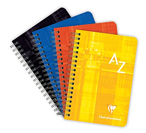 Répertoire à spirale Clairefontaine lot de 5 pour l'organisation quotidienne alphabétique