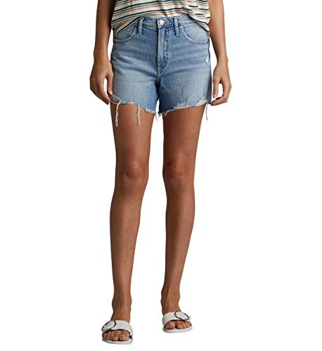 Silver Jeans Co. Women's Frisco High Rise Shorts, True Vintage Wash, 31W x 4L