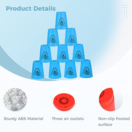 Cibolar Sport Stacking Cups, 48Pcs Sports Stacking Cups Training Games For Travel Party Challenge Competition Gift For Kids And Adults, Blue+Green+Orange+Purple #TOP3