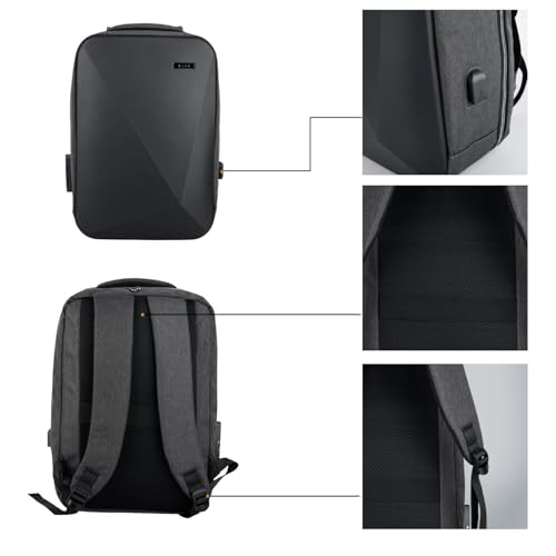 Image of NIYX Roberto Built-in USB Port BackPack | Number Locking, Multi Compartment, 21 Litre Hard Shell Shoulder Laptop Bagpack | Office, Travel & College Backpack | School Backpack For Kids