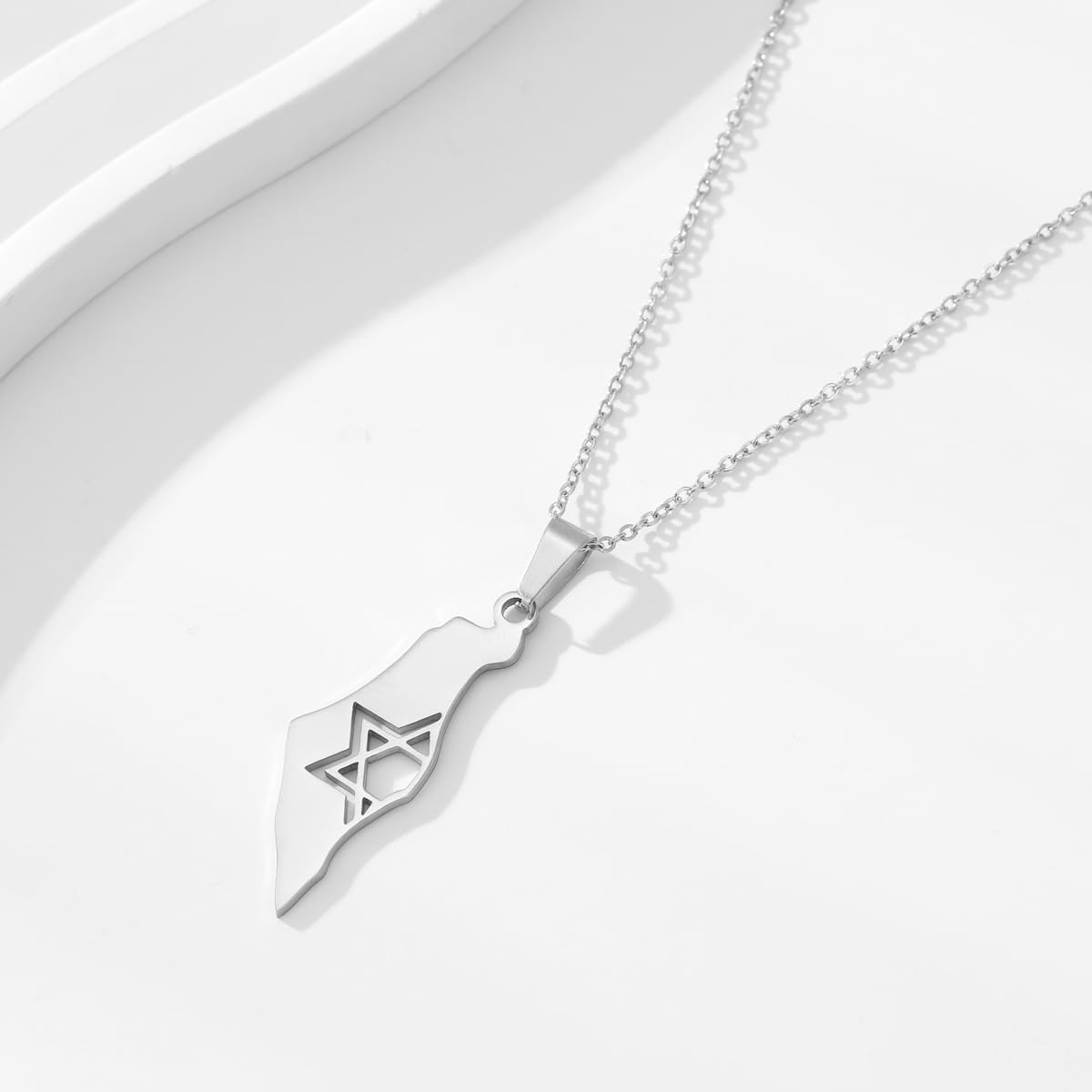 Stainless Steel Megan David Necklace for Women | Menorah | Hebrew Chai Charm Choker | Map Of Israel | Jewish Symbol Protection Jewelry Include a Gift Box - Image 2