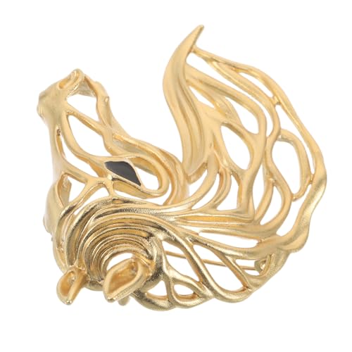 Broche cheval ajourée en métal doré : épinglette vintage et accessoire mode féminin