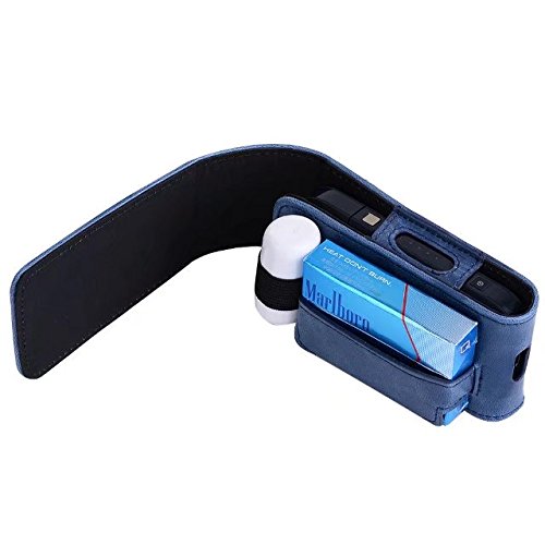JOMA-E-Shop-Protective-Cigar-Cover-Pouch-Bag-for-E-cigarette-Protective-Wallet-Case-Electronic-Cigarette-PU-Leather-Carrying-Case-Box-Holder-CoverBlue
