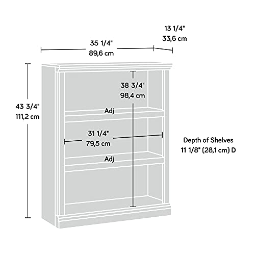 Image of Sauder Miscellaneous Storage 3-Shelf Bookcase / Book shelf, Oiled Oak finish