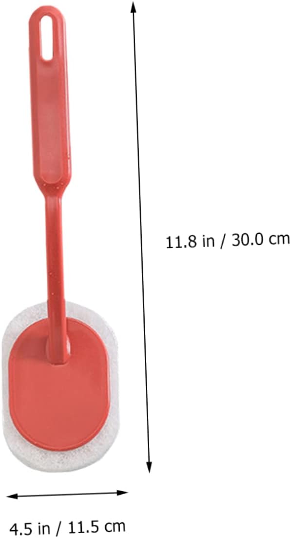 GARVALON 6pcs Handle Sponge Brush for Efficient Household Cleaning Scrubber for Bathroom Kitchen and Floor for Tiles and Bathtubs Off