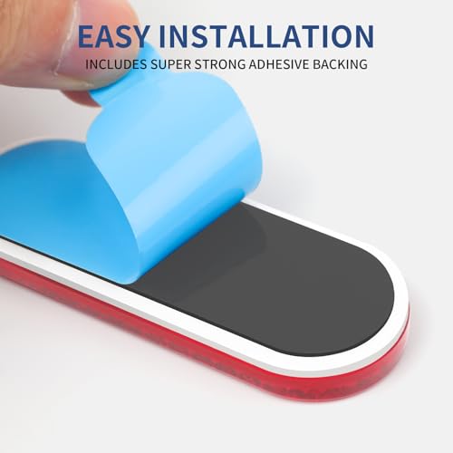 Image of 10 Pack Oval Reflectors Red Self Adhesive Quick Mount for Driveway Fence Gate Posts Trailers Safety Reflectors Automobiles Boats Mailboxes Reflector