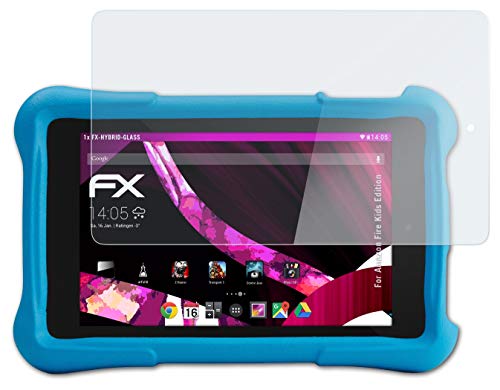 atFoliX Protection Écran Film de Verre en Plastique Compatible avec Amazn F¡re Kids Edition Verre Film Protecteur, 9H Hybrid-Glass FX Protection Écran en Verre trempé de Plastique Cover