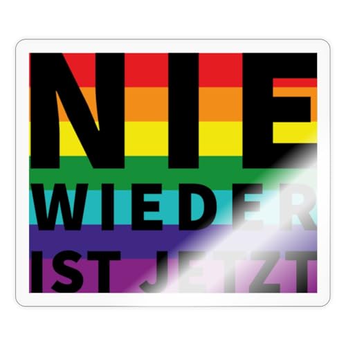 Spreadshirt Nie Wieder Ist Jetzt Regenbogen Transparent Glänzend Sticker
