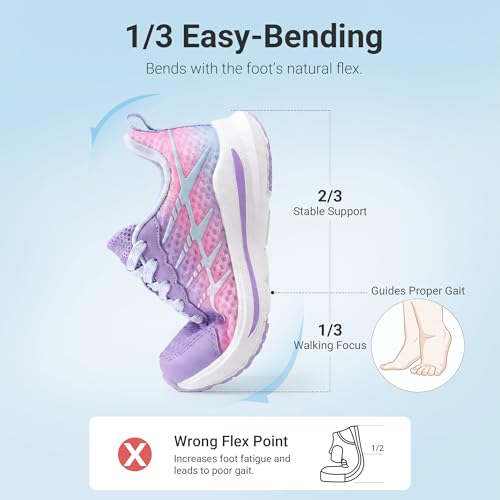 DREAM PAIRS Boys Girls Shoes Kids Tennis Athletic Running Footwear Lace Up Walking DuraPlay Breathable Lightweight Sneakers for Little/Big Kid,Size 13 Little Kid,Purple/Blue,KKUMRS2509