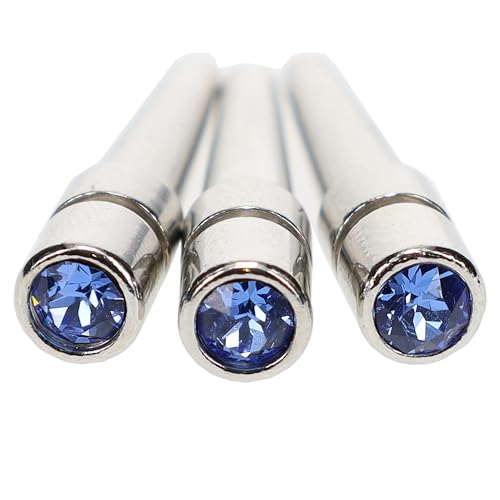 WE Games Chrome Cribbage Pegs with Austrian Crystals - Set of 3 - Saphire Blue