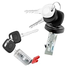 Ignition Switch Cylinder with Chip & Door Lock NO Chip, Compatible with 2007-2013/2014 Chevy GMC Silverado Suburban Avalanche Tahoe Sierra Yukon 1500/2500/3500, Replaces# 924-796, 20825032