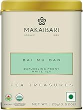 Makaibari Bai Mu Dan | 25 gm Tin Caddy | White Loose Tea | Handpicked Organic White Tea
