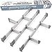 Practical Comfort Schubladen-Organizer, verstellbarer Schubladeneinsatz aus Aluminium für Clutter-Freie Küche, Schubladen, Büro, Klinik, Set aus 9 Trennelementen (3 lang + 6 kurz) 44.5 - 50 CM tief