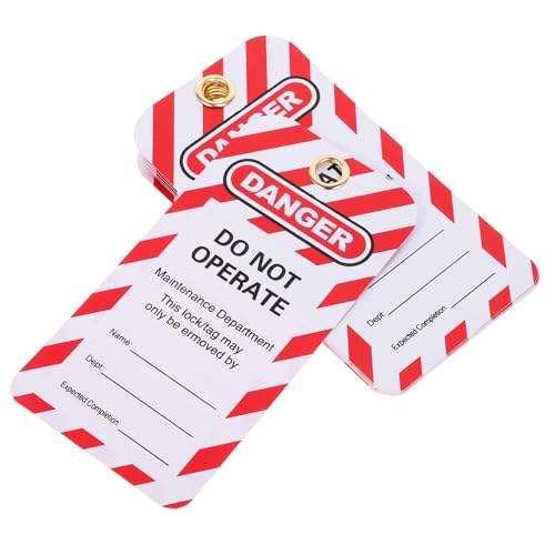 PLAFOPE Safety Reminders 10 Pack Tags Industrial Warning Tags Material Easy to Use
