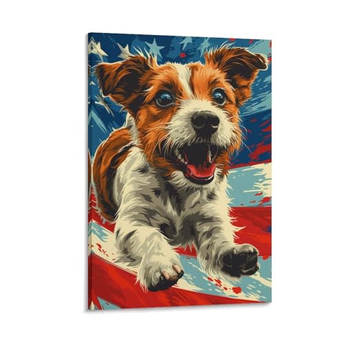 Toile Westie pour habiller un mur vide tableau deco chambre format 30x45 cm