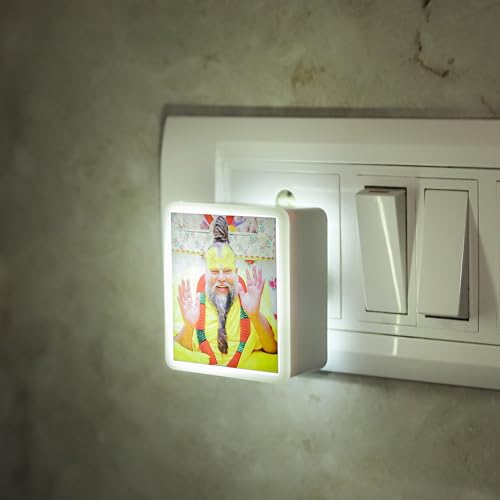 Image of Lexton Premanand ji maharaj | LED Night Lamp Light with 2 Pin Socket | 0.5 Watt, 230V Lamp for Spiritual Ambiance, Home Decoration | (Warm White, Pack of 1)