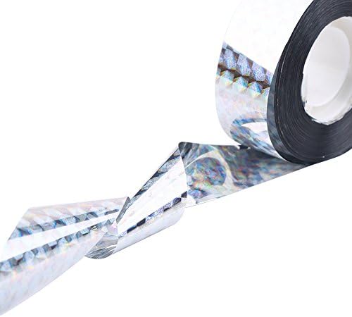 Bird Scare Tape, 90M Bird Repellent and Deterrent Visual Audible Reflective Scare Tape, Holographic Eco-friendly Bird Scare Ribbon, Protect Your Garden Crops from Bird Destroying