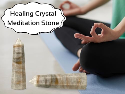 Image of Crystal Heaven Chrysoberyl Cat's Eye Crystal Tower Obelisk Point for Chakra, Healing and Balancing - AAA Grade Original Certified Gemstone Agate for Reiki Meditation Yoga Spiritual (2-3 Inches)
