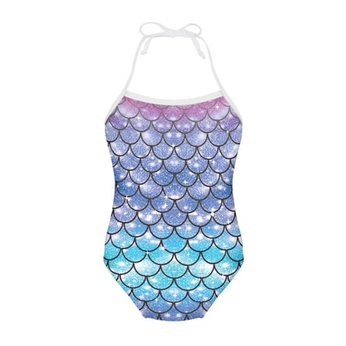 Image of Girls One Piece Swimsuit Summer Quick Dry Beach Sport Bathing Suit Halter Strap 1-10 Little Kids Toddler Swimwear