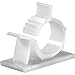 JacobsParts V1 Adhesive Cable Management Clips, 0.85 Inch Adjustable Clamp, White (10 Pack)