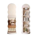 Application : le miroir rotatif à 360° avec rangement est à la fois fonctionnel et élégant, s'intègre parfaitement dans le vestiaire, la chambre, le salon, la salle d'étude et le bureau.