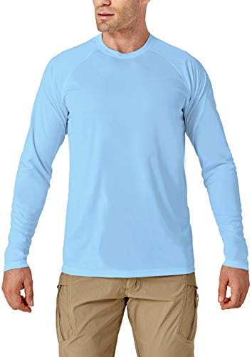 Boladeci Men’s UPF 50+ Sun Protection Rash Guard Swim Shirts – Long Sleeve Quick Dry UV Protection Shirts in Multiple Colors