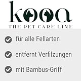 kooa - Zupfbürste aus Bambus | für Hunde & Katzen mit beliebiger Felllänge | entfernt Knoten und Verfilzungen