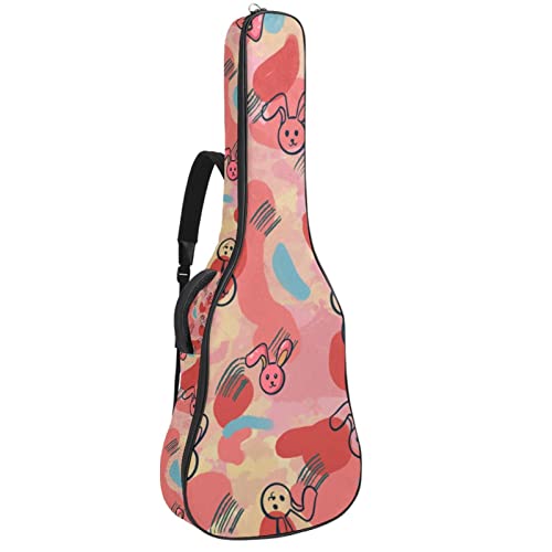 Housse imperméable pour guitare acoustique avec double bandoulière et poche Motif rayures abstraites, Multicolore 04, 42… - Les Beatles, Paul McCartney, John Lennon, RIngo Starr, George Harrison Housse imperméable pour guitare acoustique avec double bandoulière et poche Motif rayures abstraites, Multicolore 04, 42…