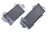 yoshimura rmz 250 Soudures TIG de qualité aux niveau des pattes de fixation pour une meilleure solidité, résistance aux chocs et tenue dans le temps par rapport au radiateur OEM. Intégralement en aluminium soudé pour une structure de meilleure qualité que le radiateur d’origine qui est généralement qu’un assemblage d’alliage / Aluminium / Plastique moulés. Fixations similaires à l’origine pour un montage facile