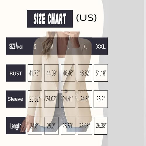 Blazers for Women Trendy Dressy Suit Jackets, Winter Bussiness Comfy Suit Clothes,Button Open Front Suit Tops2