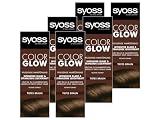 Syoss Color Glow Pflegende Haartönung Tiefes Braun (6x 100 ml), semi-permanente...