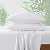 NATUREFIELD 4Pcs Bamboo Sheets Queen 100% Organic Bamboo Cooling Sheets 240TC Bamboo Bed Sheets Soft