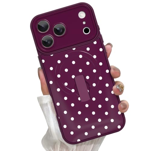 KANGHAR Case for iPhone 18 Pro Max Dot Cute Spot Wine Red