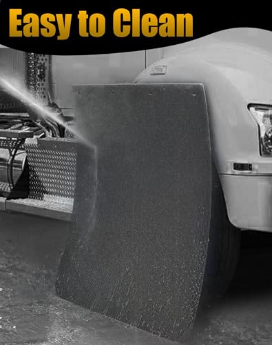 Image of Semi Truck Mud Flaps 24 inchx24 inch Angled, Universal Heavy Duty Polymer MudFlaps for Semi Truck Tractor Trailer (2Pcs)