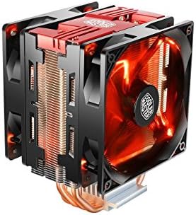 Blizzard T400 PRO (Red) - CPU Cooler with Dual (2X) XtraFlo 120 "Fire Red" LED PWM Fan, 4 Direct Contact Heatpipes, Red Top Cover", Intel/AMD Universal Mounting (AMD AM4 Compatible!)