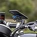 Quad Lock Motorcycle Handlebar Mount Kit with Vibration Dampener and MAG Phone Case for iPhone 17 Pro Max