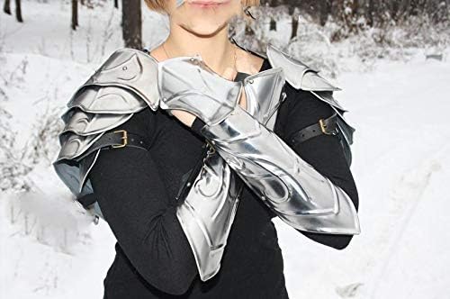 Elven, Fantasy, Costume, Steel Armour: Set of Shoulders and arm bracers Armor