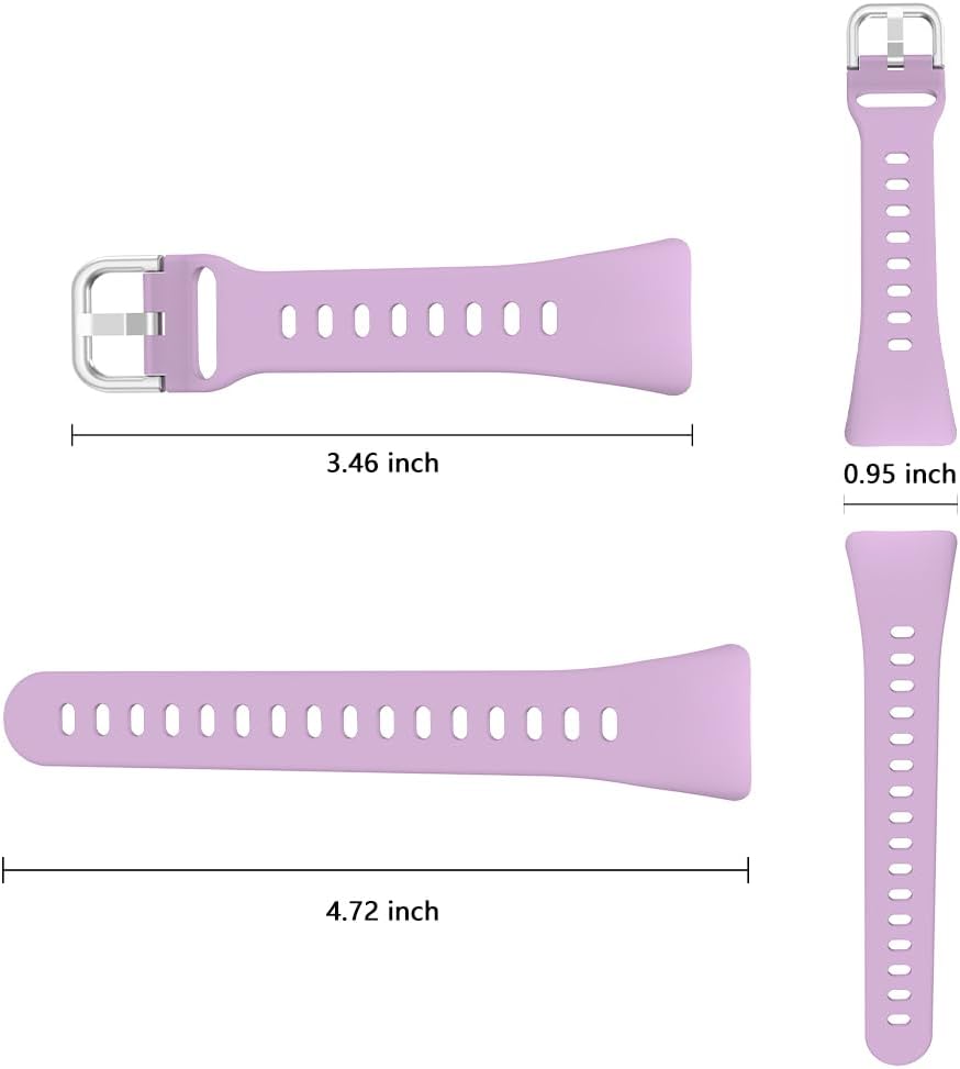 FITVII Silicone Watch Band Compatible FINO 2 Fitness Tracker, Quick Release Soft Rubber Replacement Adjustable Strap for FINO 2 1.45'' Smart Watch