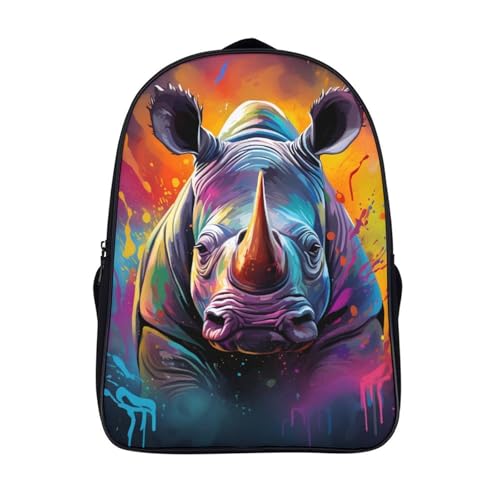 Sac à dos enfants Rhinoceros cartable étudiant 3D imprimé