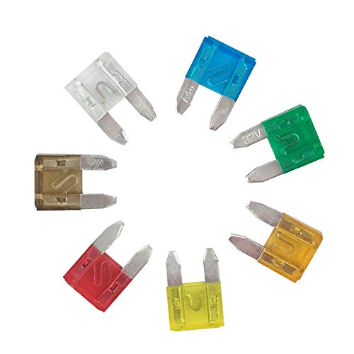 140 Pcs - Mcigicm Car Mini Blade Atm Fuse Assortment, 5A 7.5A 10A 15A 20A 25A 30A Mini Fuse #TOP4