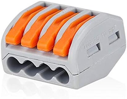 ET25 4Pins Spring Terminal Block 5Pcs Electric Cable Wire Connector - 1 x Excellway PCT-214 Wire Connectors - Electrical Equipment & Supplies Connectors & Terminals