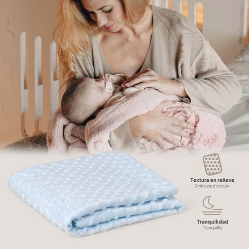 Interbaby Couverture en microfibres - Bleu ciel – vue 4