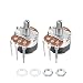 uxcell WH138 Potentiometer with Switch 1M Ohm Variable Resistors Single Turn Rotary Carbon Film Taper 2pcs