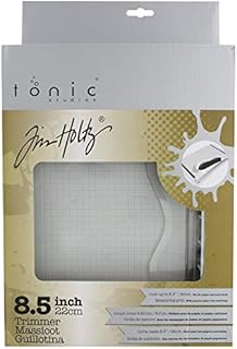 tonic studios tim holtz Tonic Guillotine Comfort Paper Trimmer 8.5-inch by Tim Holtz Grey/Red, Acrylic, Multicolour, 4.29x19.32x31.36 cm
