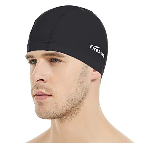 Firesara Fabric Swim Cap, High Elas…