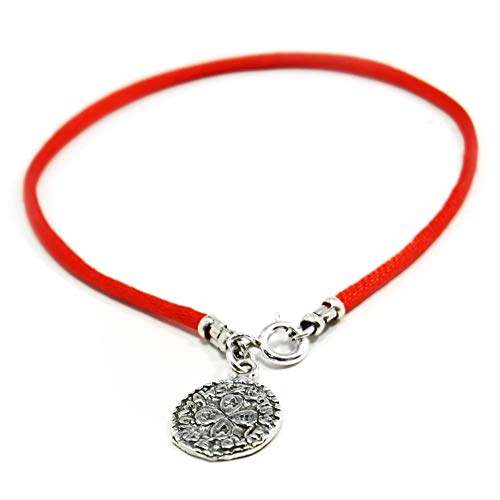 Women's 7" Love And Attraction Charm Bracelet For Women With Sterling Silver Coin Amulet On Red Silk String Protection Bracelet - Personal Love Jewelry Gift For Women, Mom, Wife, Girlfriend #TOP28