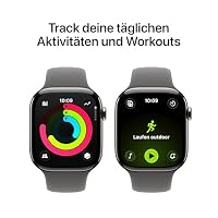 Apple Watch Series 11 GPS + Cellular 46 mm Smartwatch mit Titangehäuse in Natur und Sportarmband in Steingrau (M/L) Schlafindex, Fitnesstracker, Gesundheitsüberwachung, Always-On Display, Wasserschutz – Ansicht 3