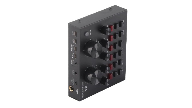 Usb Audio Interface V8 External USB Audio Mixer Live Sound Card For ...